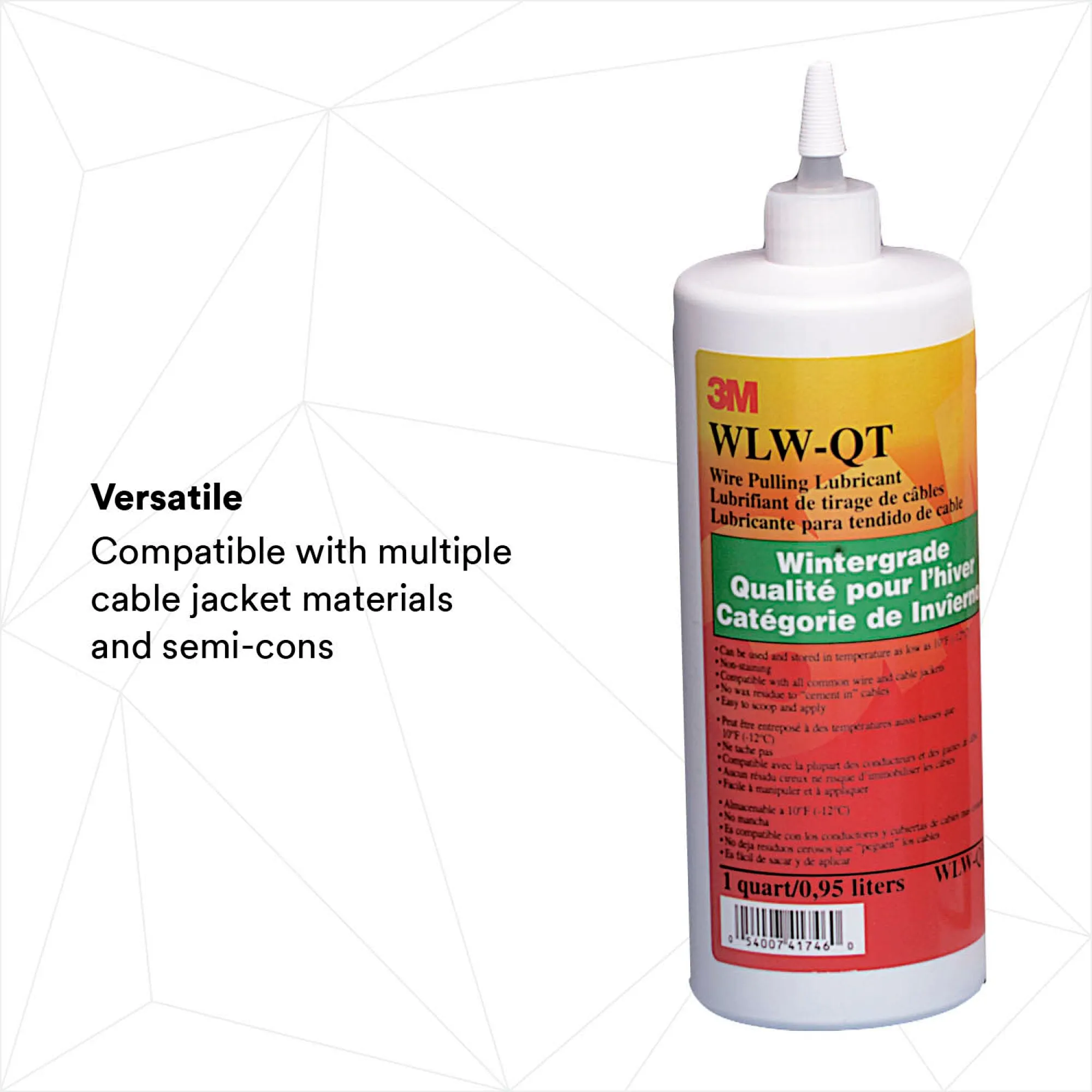 3M Wire Pulling Lubricant Wintergrade WLW-QT, One Quart