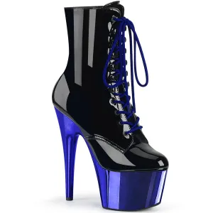 ADORE-1020 Black Patent/Royal Blue Chrome