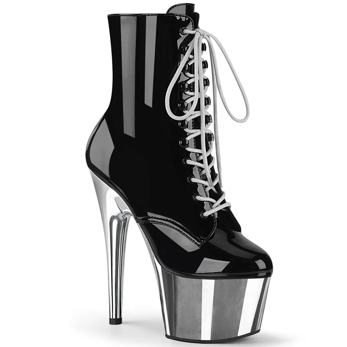ADORE-1020 Black Patent/Silver Chrome