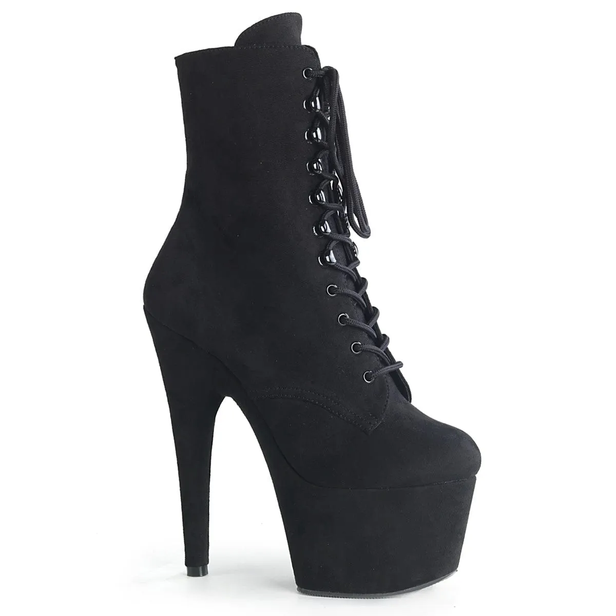 ADORE-1020FS Black Faux Suede/Black Faux Suede