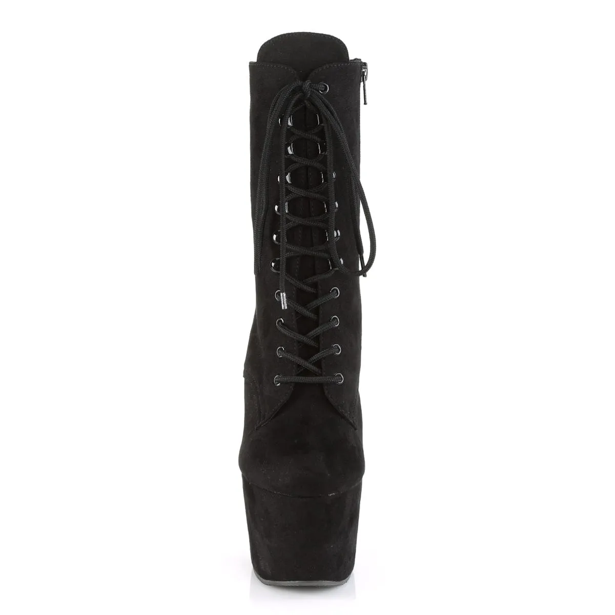 ADORE-1020FS Black Faux Suede/Black Faux Suede