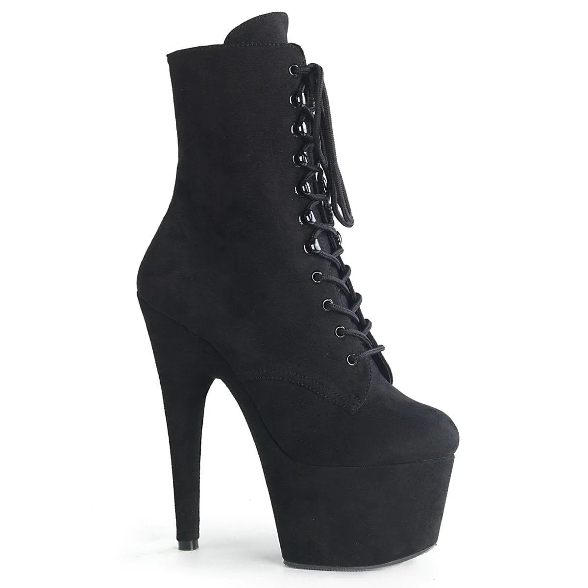 ADORE-1020FS Black Faux Suede/Black Faux Suede