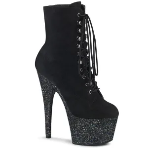 ADORE-1020FSMG Black Faux Suede/Black Multi Mini Glitter