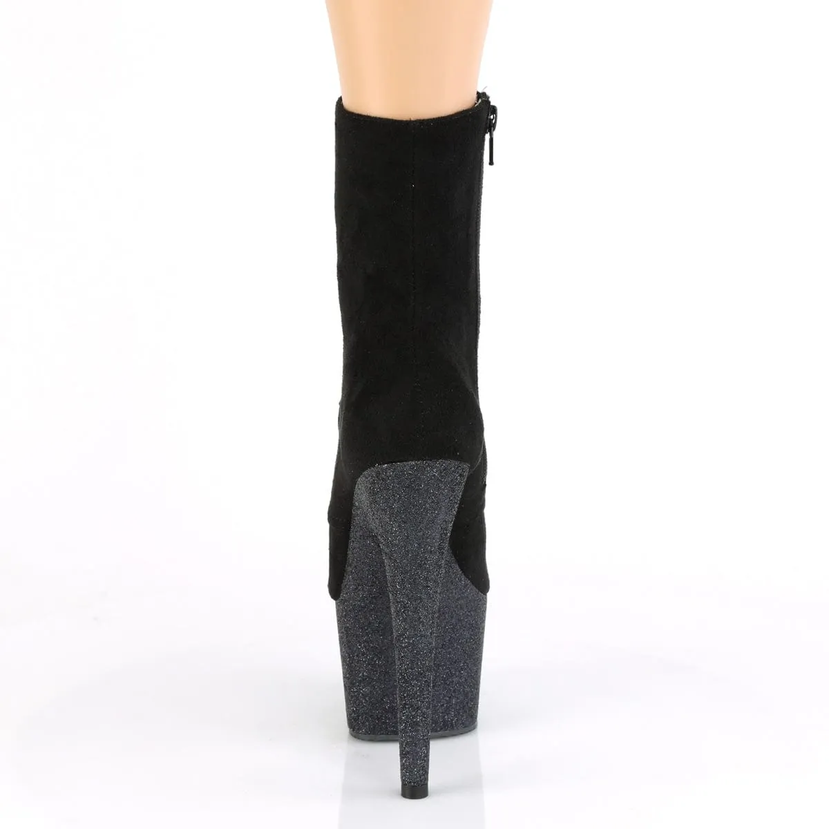 ADORE-1020FSMG Black Faux Suede/Black Multi Mini Glitter