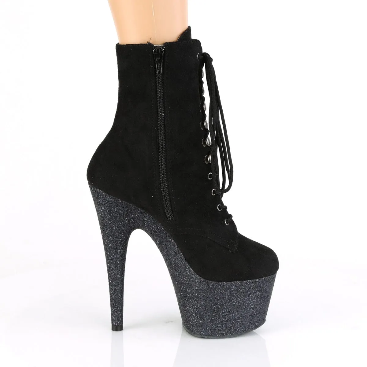 ADORE-1020FSMG Black Faux Suede/Black Multi Mini Glitter