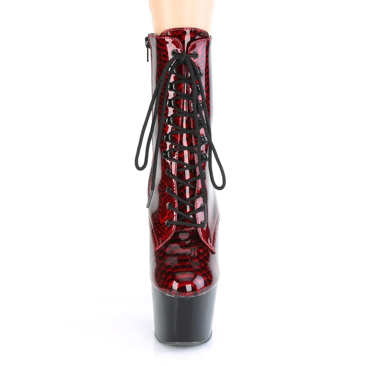 ADORE-1020SP Red Snake Print Patent/Black