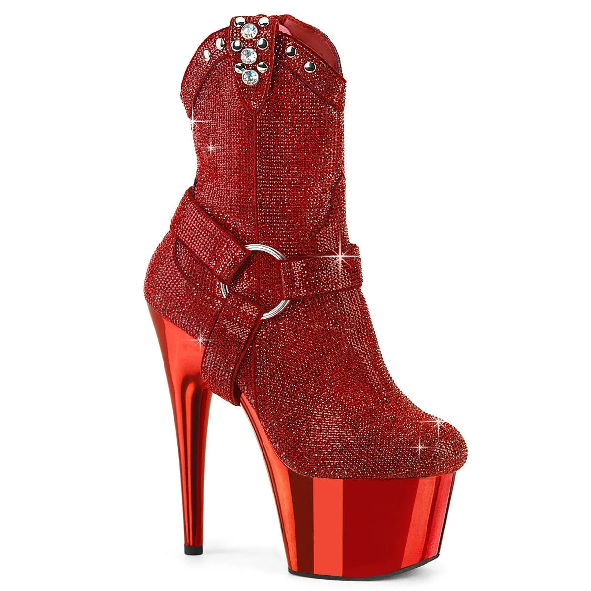 ADORE-1029CHRS Red Rhinestones/Red Chrome