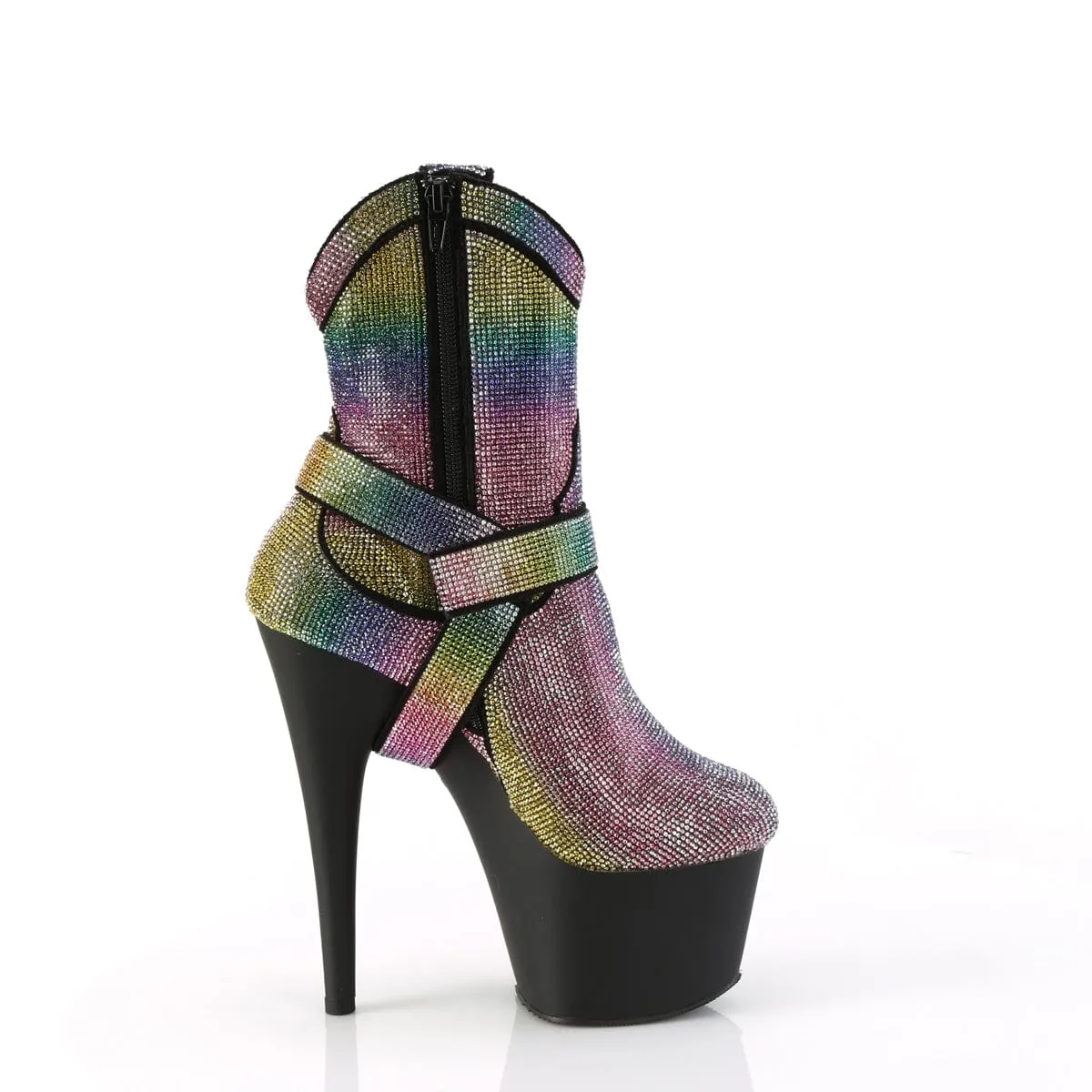 ADORE-1029RS Multi Rhinestones/Black Matte