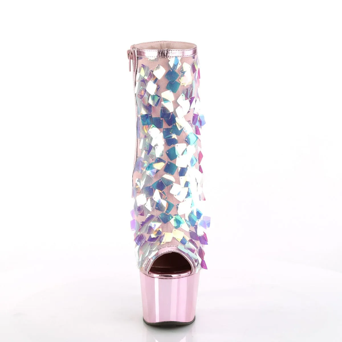 ADORE-1031SSQ Iri.Opal Sequin-Baby Pink Met Pu/Baby Pink Chrome