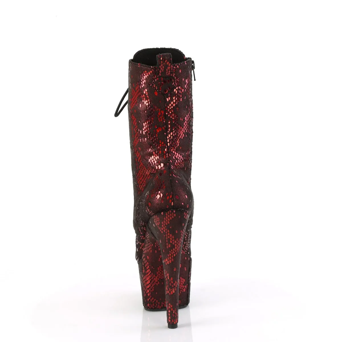 ADORE-1040S Platform  Red Metallic Snake Print Fabric/M