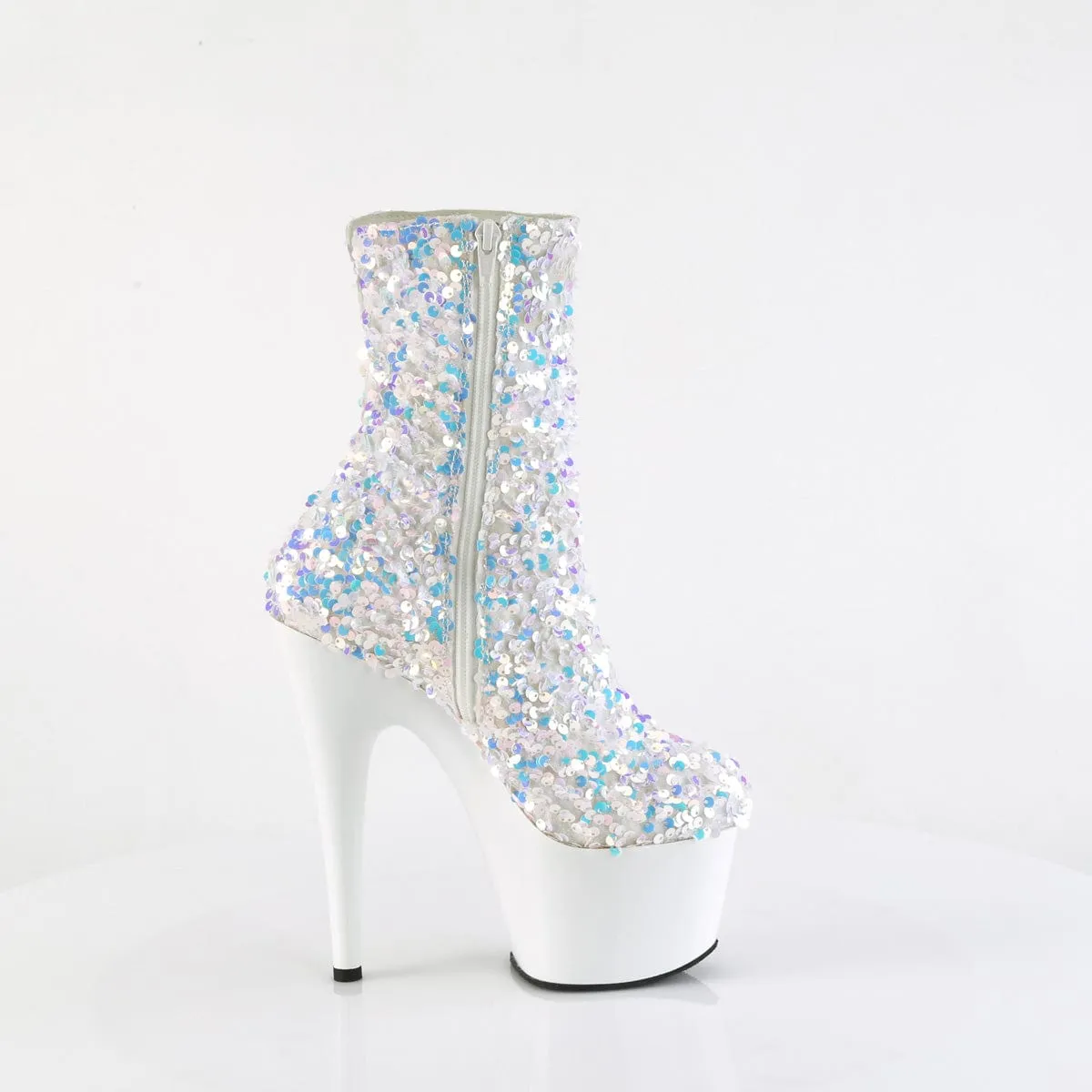 ADORE-1042SQ White Multi Sequins/White