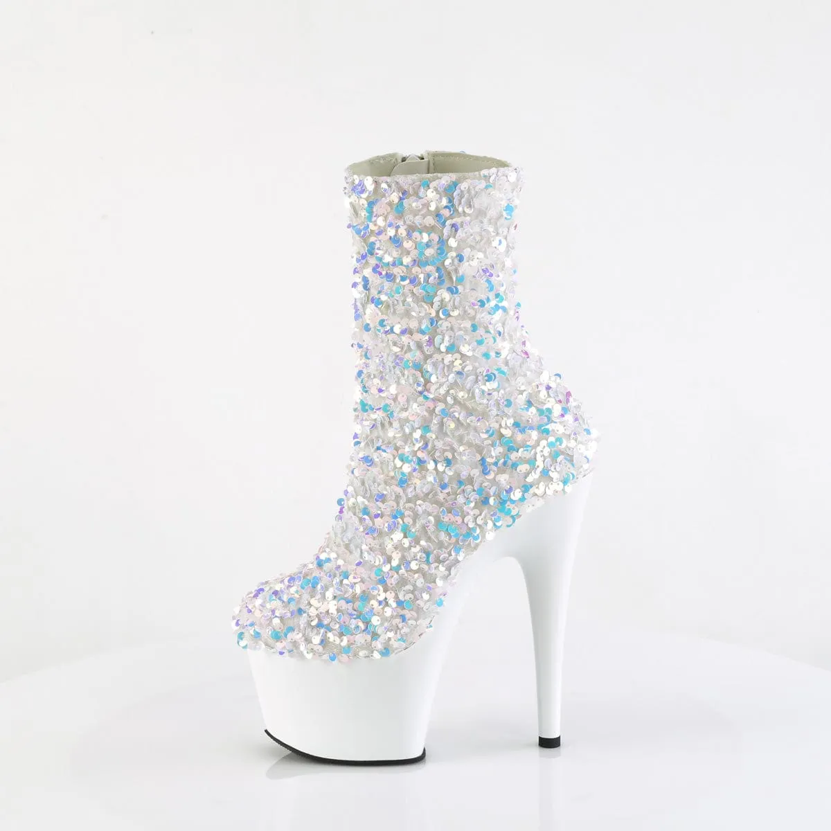 ADORE-1042SQ White Multi Sequins/White