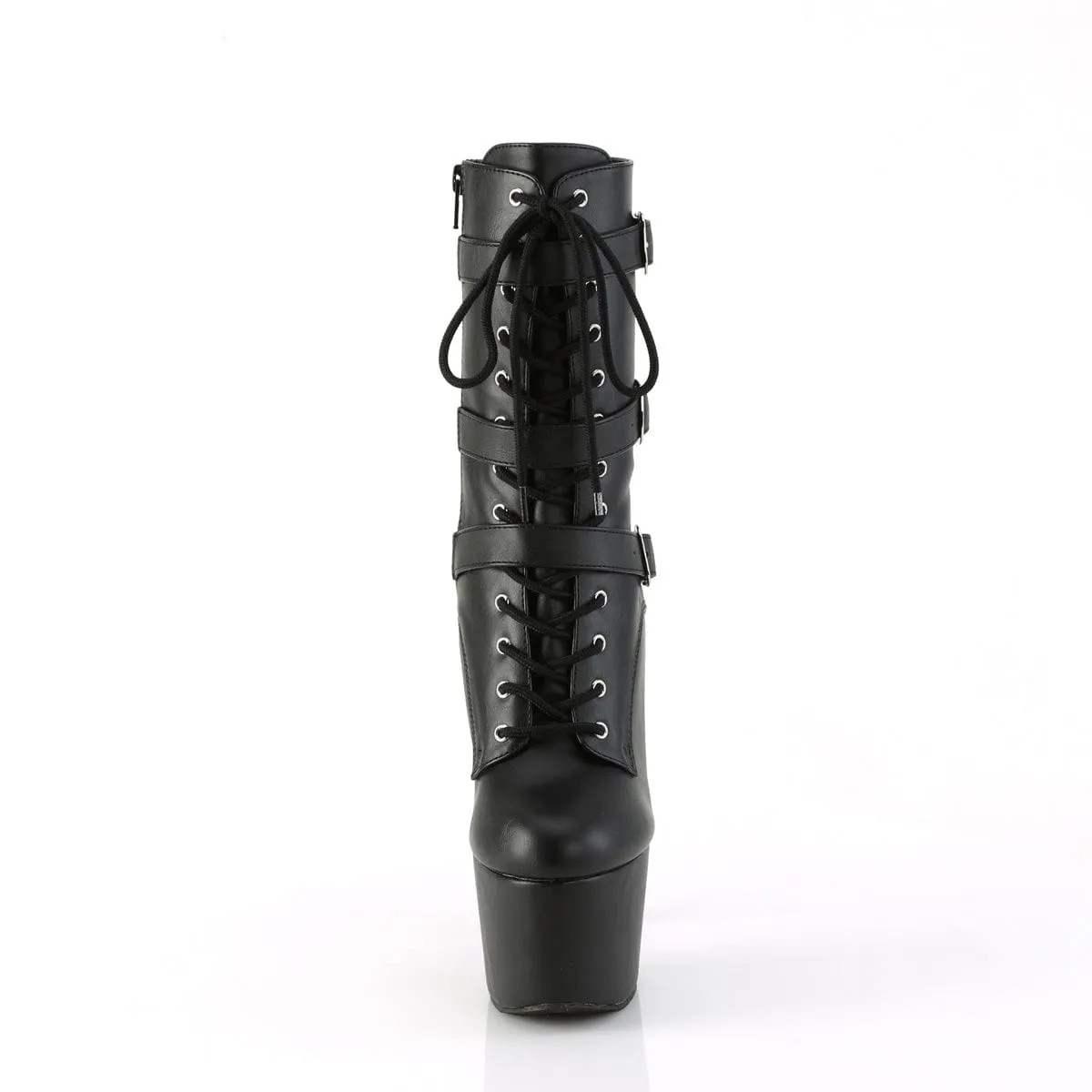 ADORE-1043 Black Faux Leather/Matching