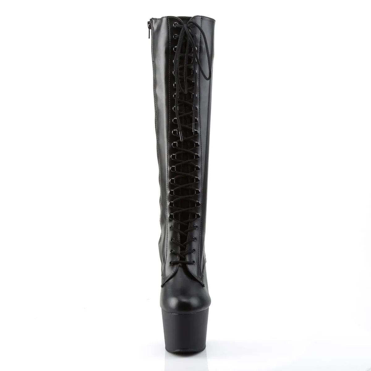 ADORE-2023 Black Stretch Faux Leather/Black Matte