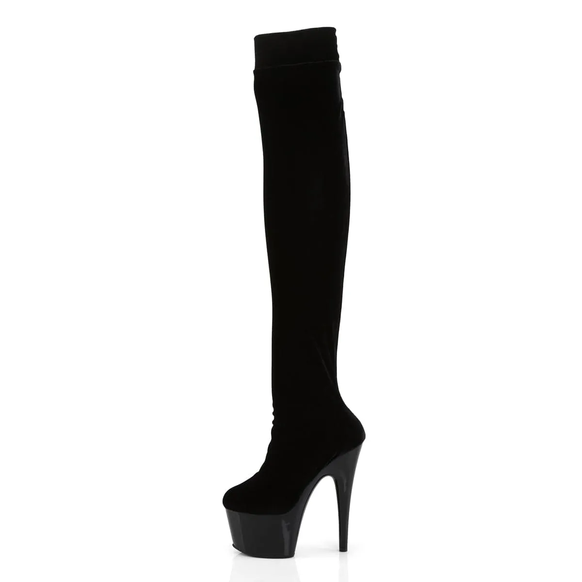 ADORE-3002 Black Stretch Velvet/Black