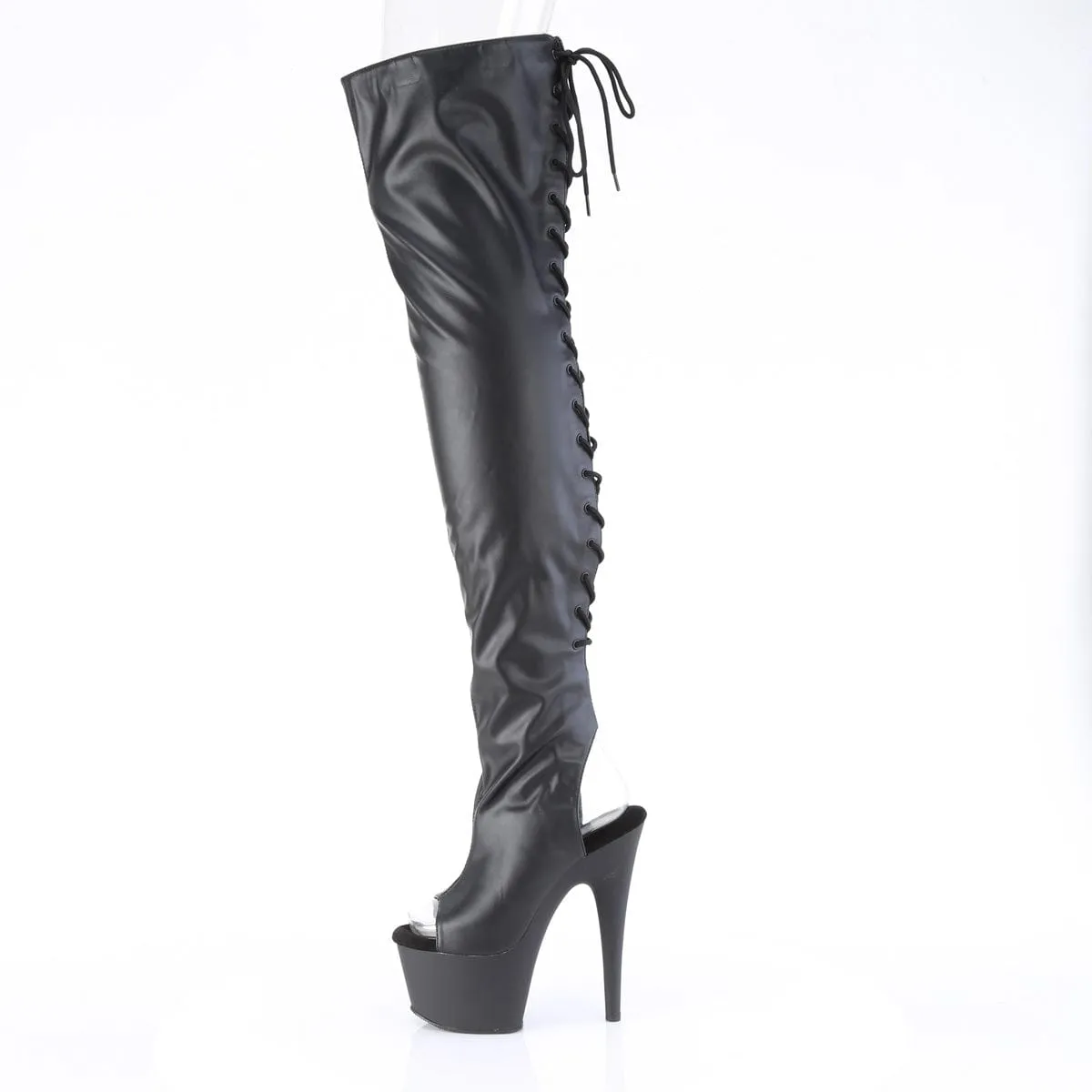 ADORE-3017 Black Stretch Faux Leather
