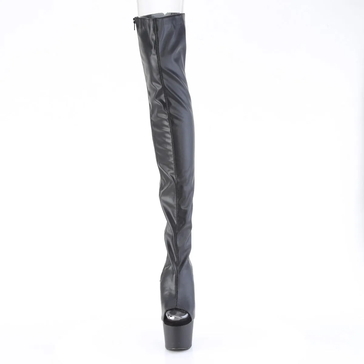ADORE-3017 Black Stretch Faux Leather