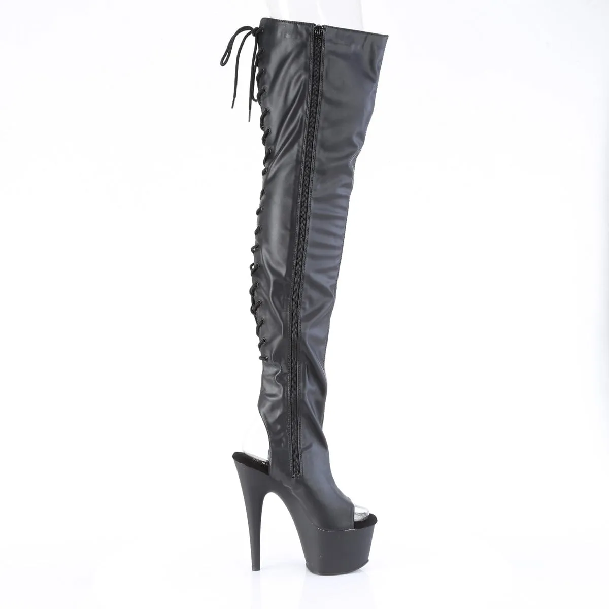 ADORE-3017 Black Stretch Faux Leather