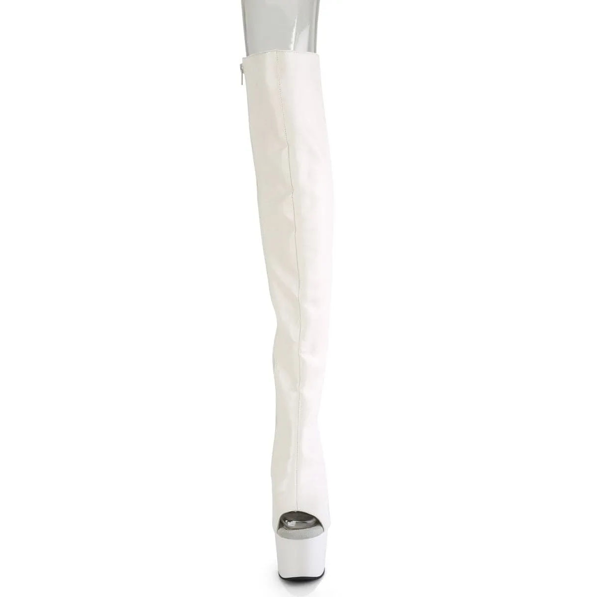 ADORE-3019 White Faux Leather/White Matte