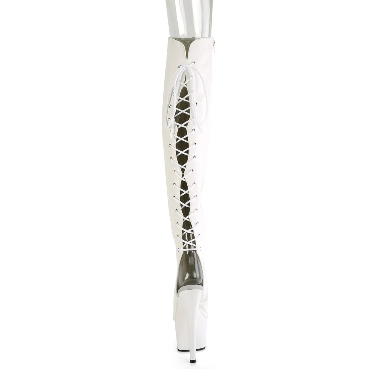 ADORE-3019 White Faux Leather/White Matte