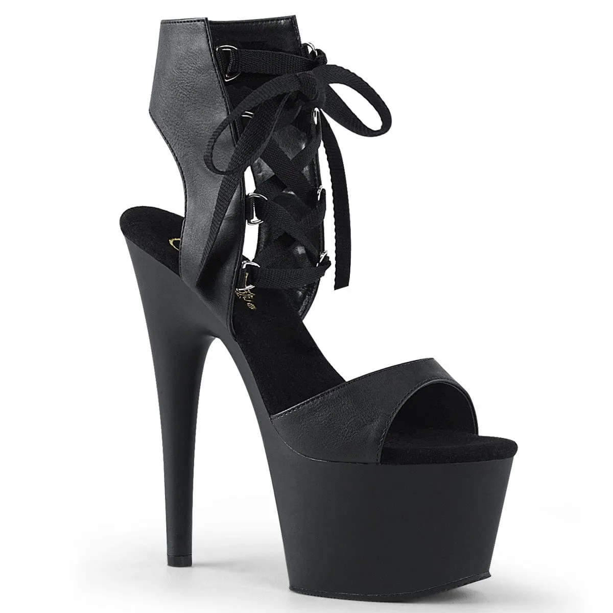 ADORE-700-14 Black Faux Leather/Black Matte