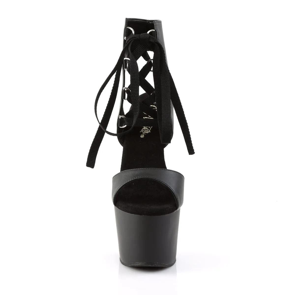 ADORE-700-14 Black Faux Leather/Black Matte