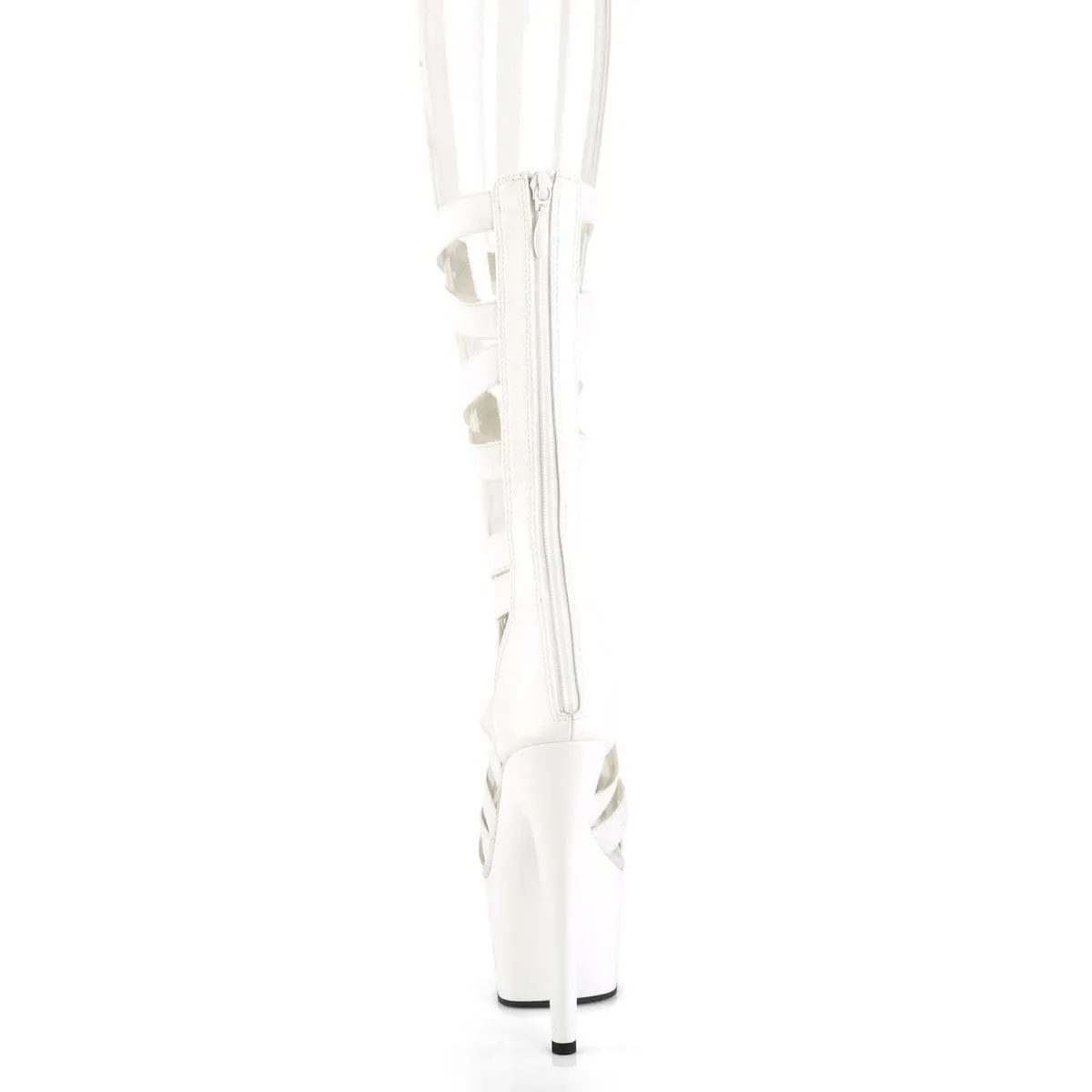 ADORE-700-48 White Elastic Band-Faux Leather/White Matte
