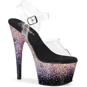 ADORE-708SS Clear/Black-Dusty Blush Multi Glitter