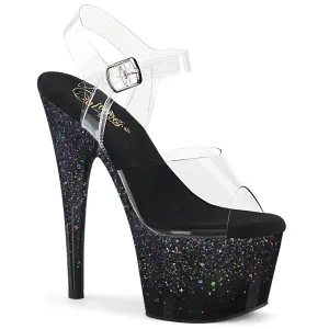 ADORE-708SS Clear/Black Multi Glitter