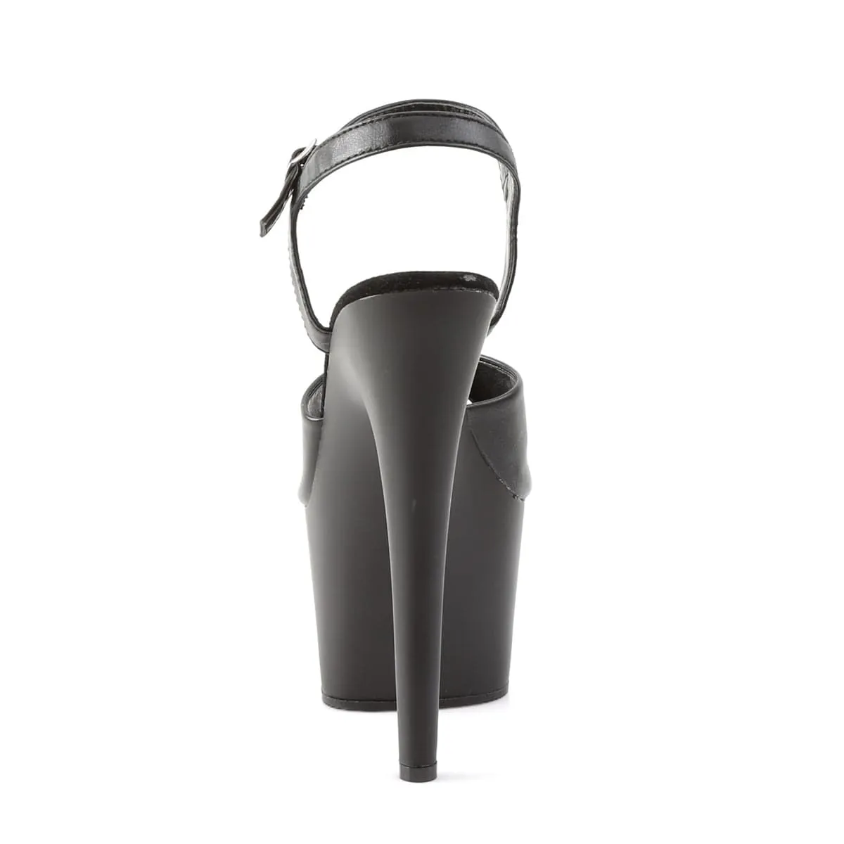 ADORE-709 Black Faux Leather/Black Matte