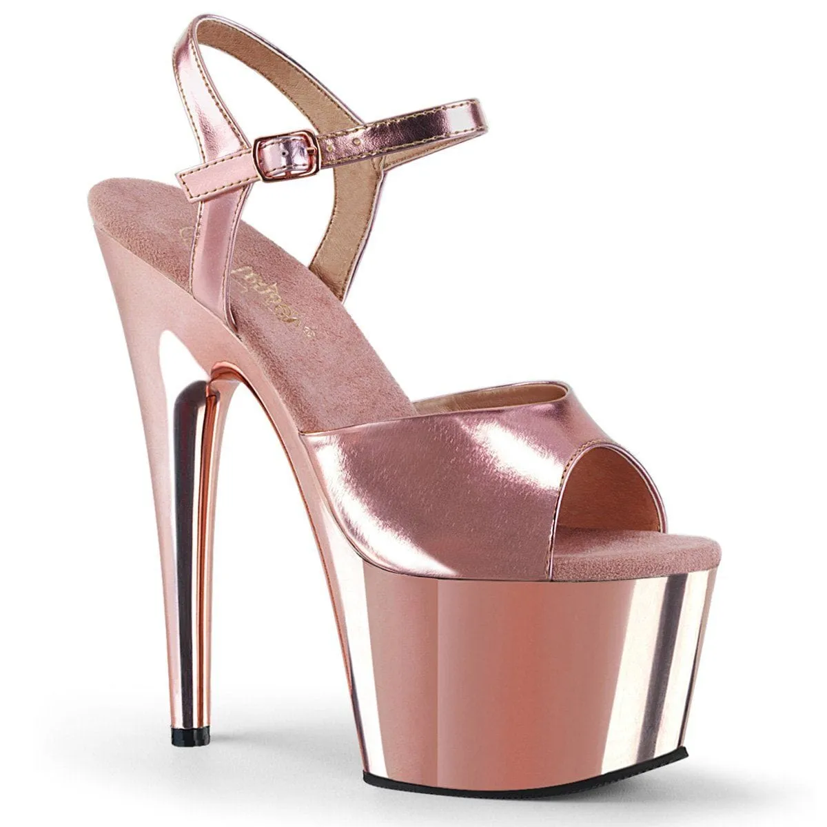 ADORE-709 Rose Gold Metallic Pu/Rose Gold Chrome