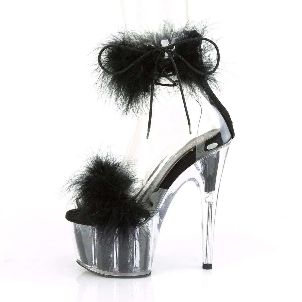 ADORE-724F Clear-Black Fur/Black Fur
