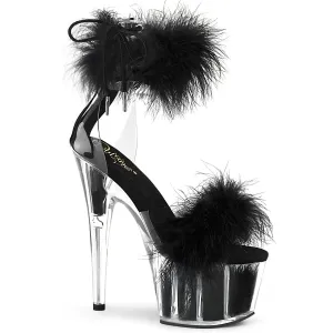 ADORE-724F Clear-Black Fur/Black Fur