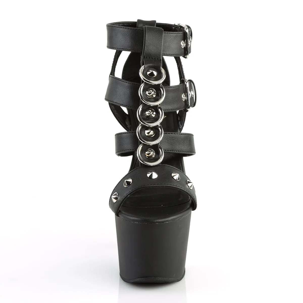 ADORE-758 Black Faux Leather/Black Matte