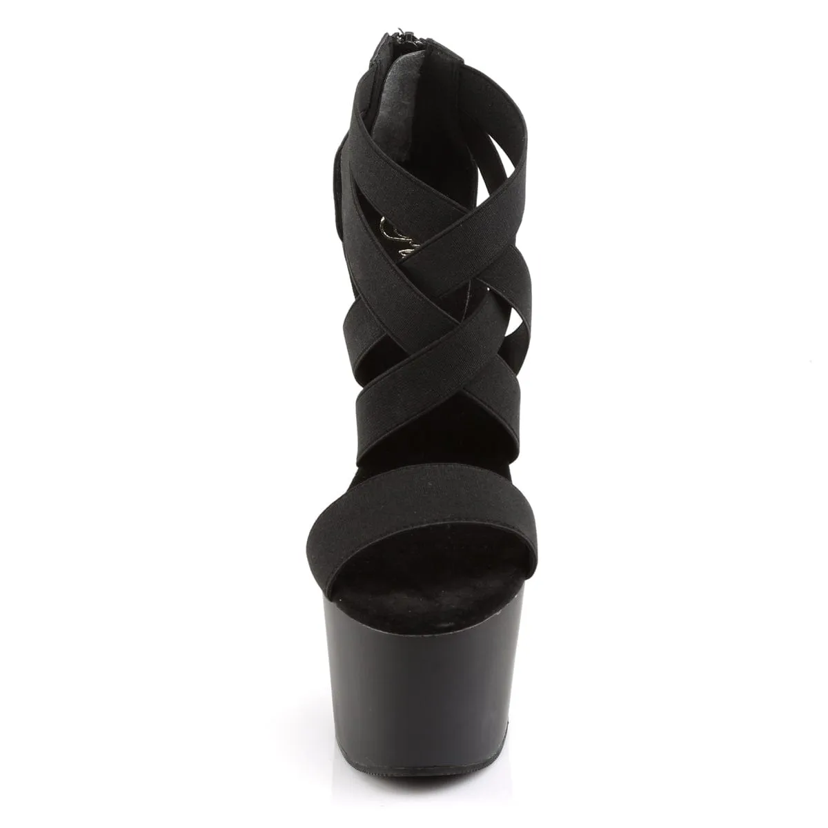 ADORE-769 Black Elastic Band-Faux Leather/Black Matte