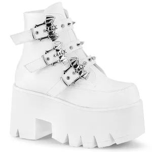 ASHES-55 White Vegan Leather