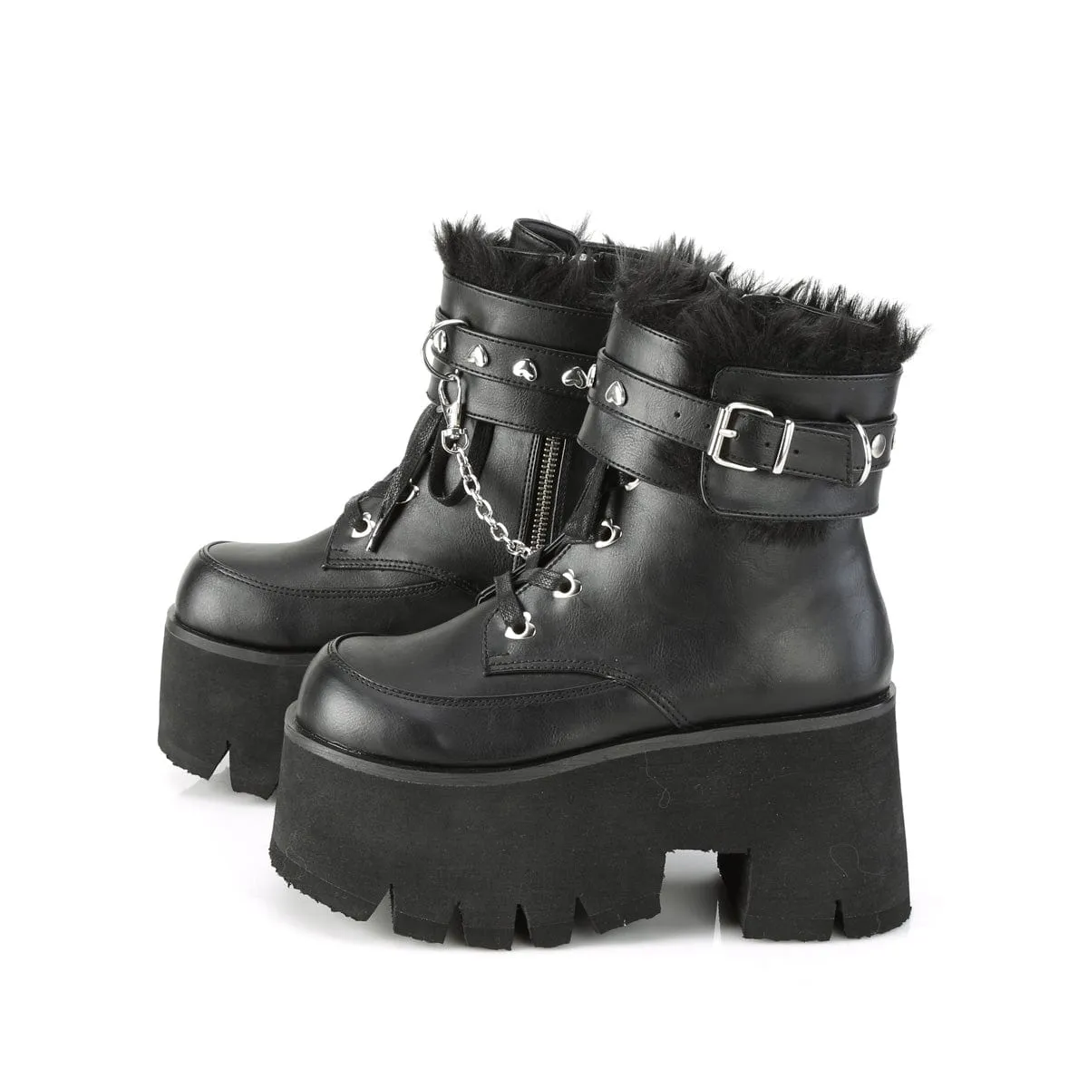 ASHES-57 Black Vegan Leather