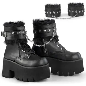ASHES-57 Black Vegan Leather