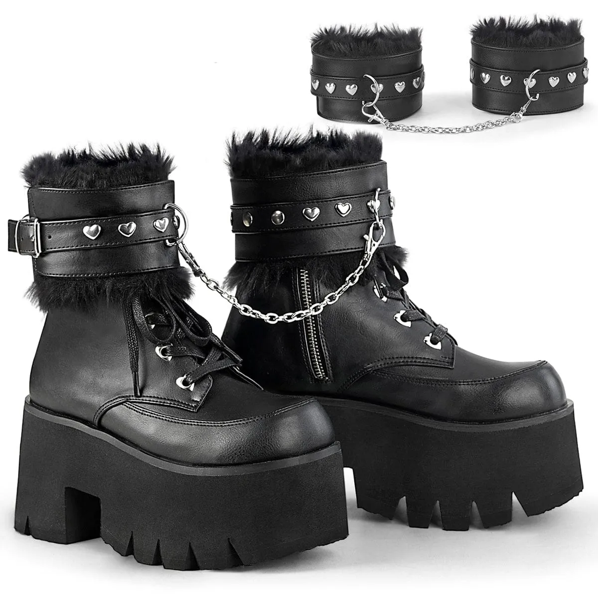 ASHES-57 Black Vegan Leather