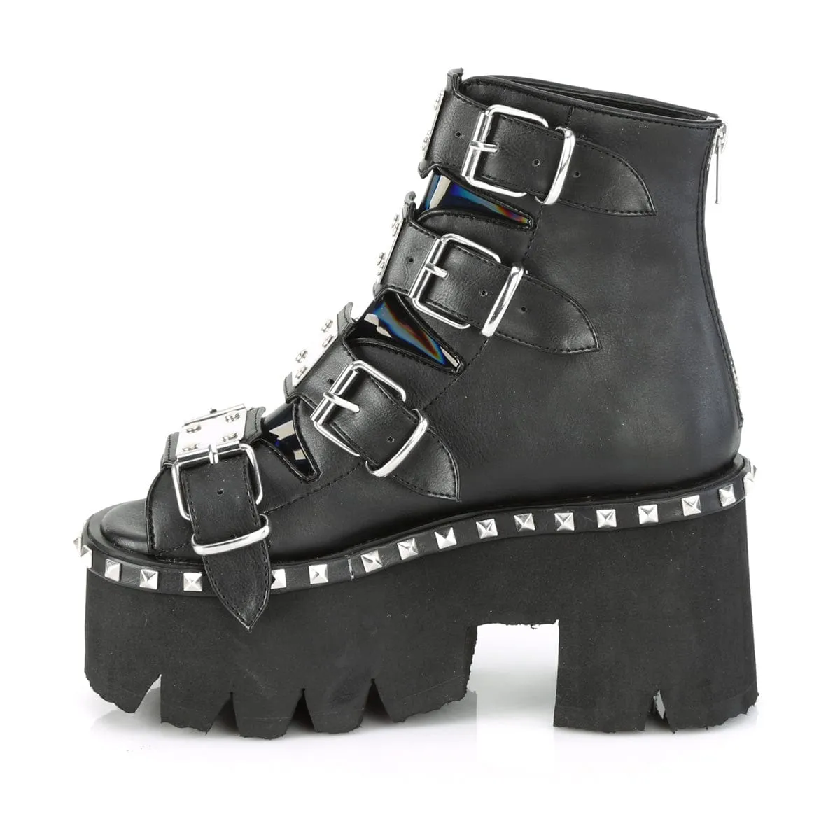 ASHES-70 Black Vegan Leather & Hologram