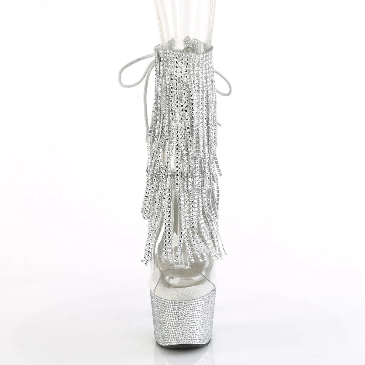 BEJEWELED-1017RSF-7 Clear-Silver/Silver Rhinestones