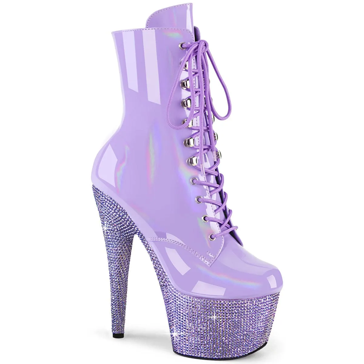 BEJEWELED-1020-7 Lavender Hologram Patent/Lavender Rhinestones