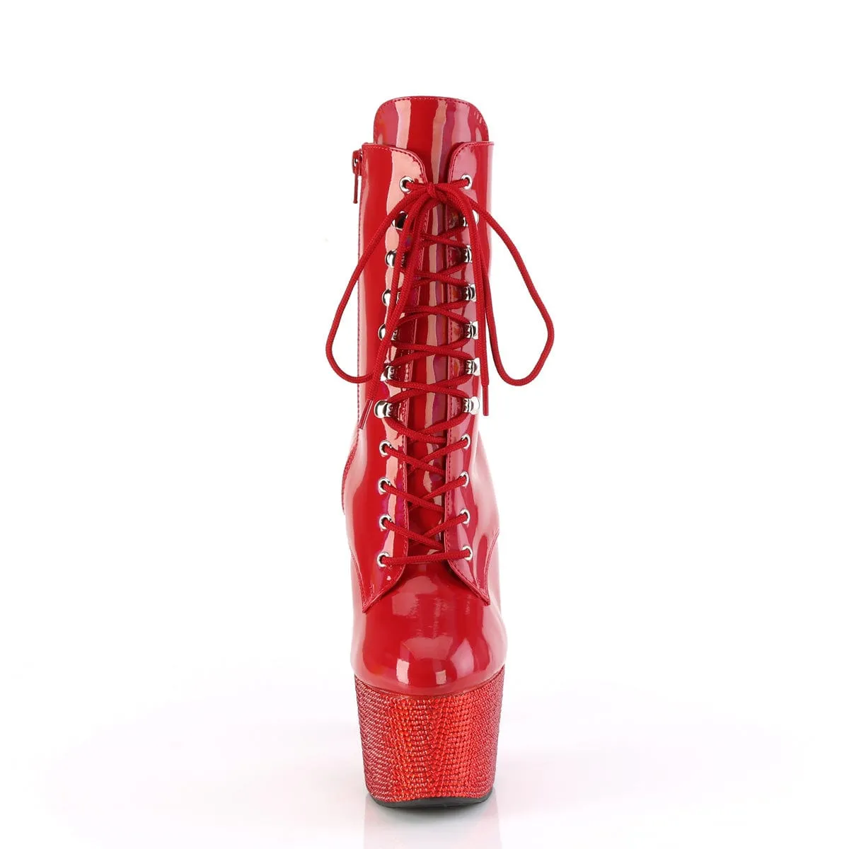 BEJEWELED-1020-7 Red Hologram Patent/Red Rhinestones