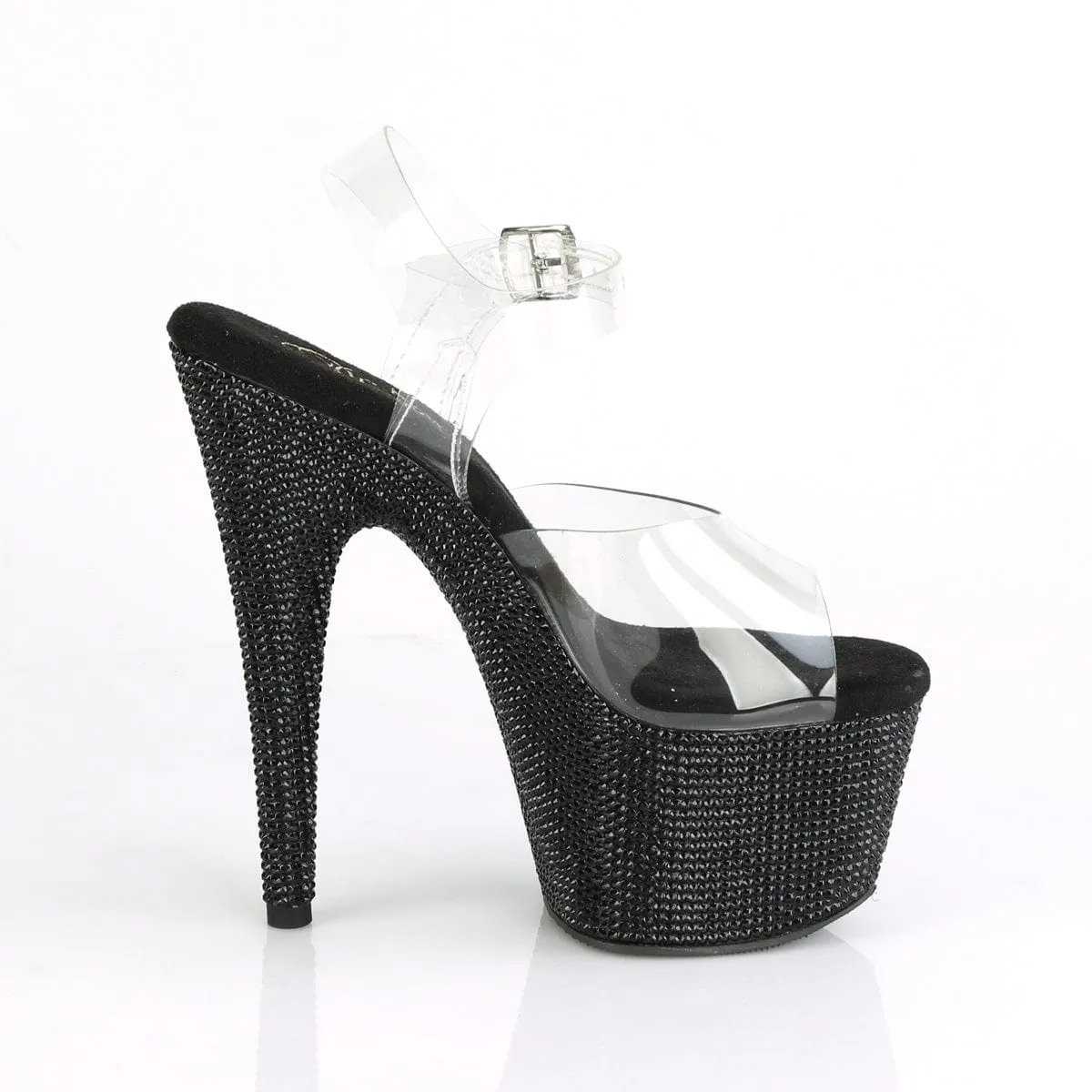 BEJEWELED-708DM Clear/Black Rhinestones