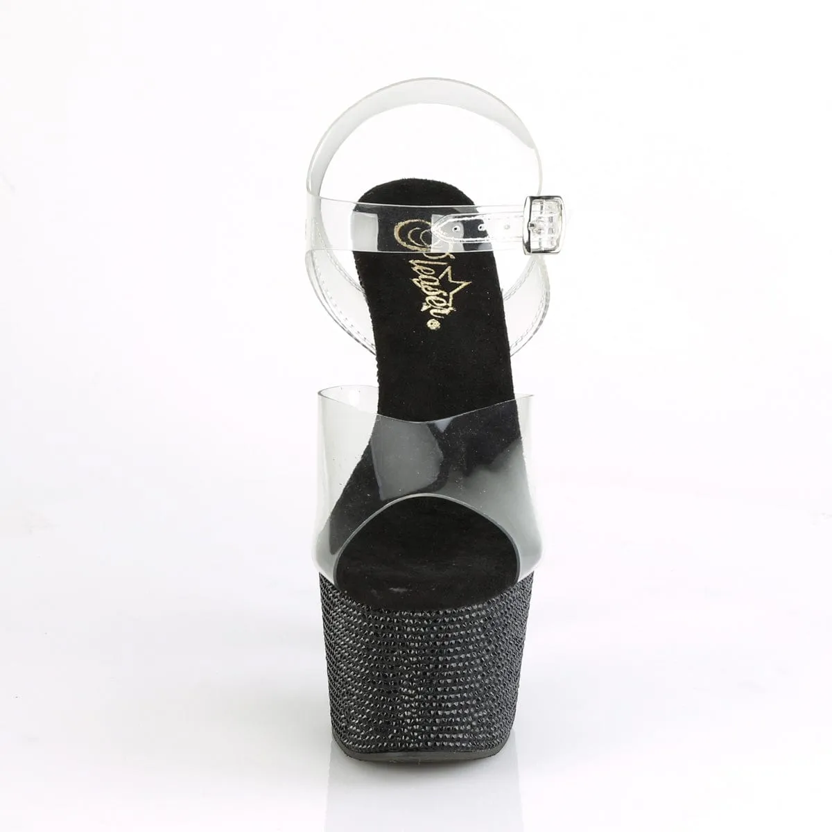 BEJEWELED-708DM Clear/Black Rhinestones