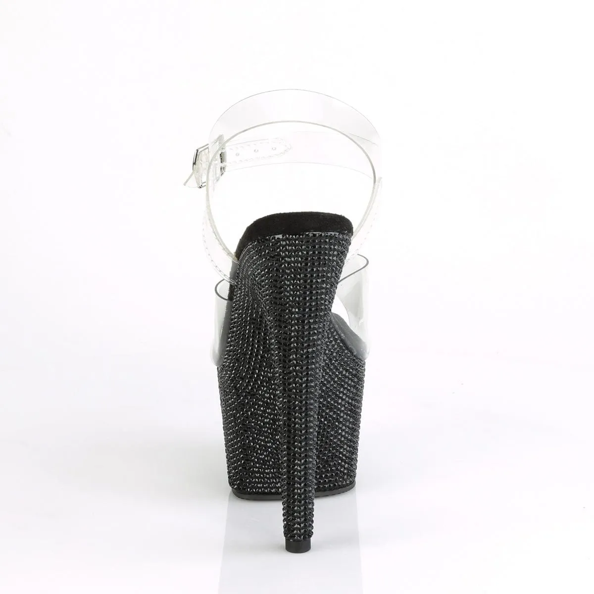 BEJEWELED-708DM Clear/Black Rhinestones