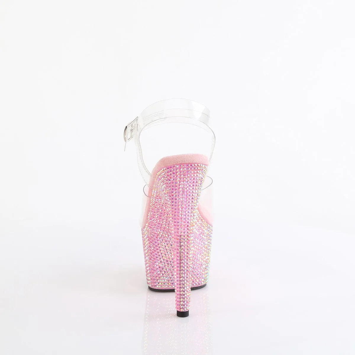 BEJEWELED-708RRS Clear/Baby Pink Rhinestones