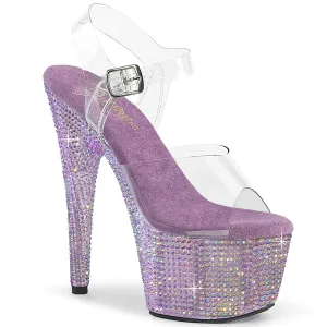 BEJEWELED-708RRS Clear/Lavender Rhinestones