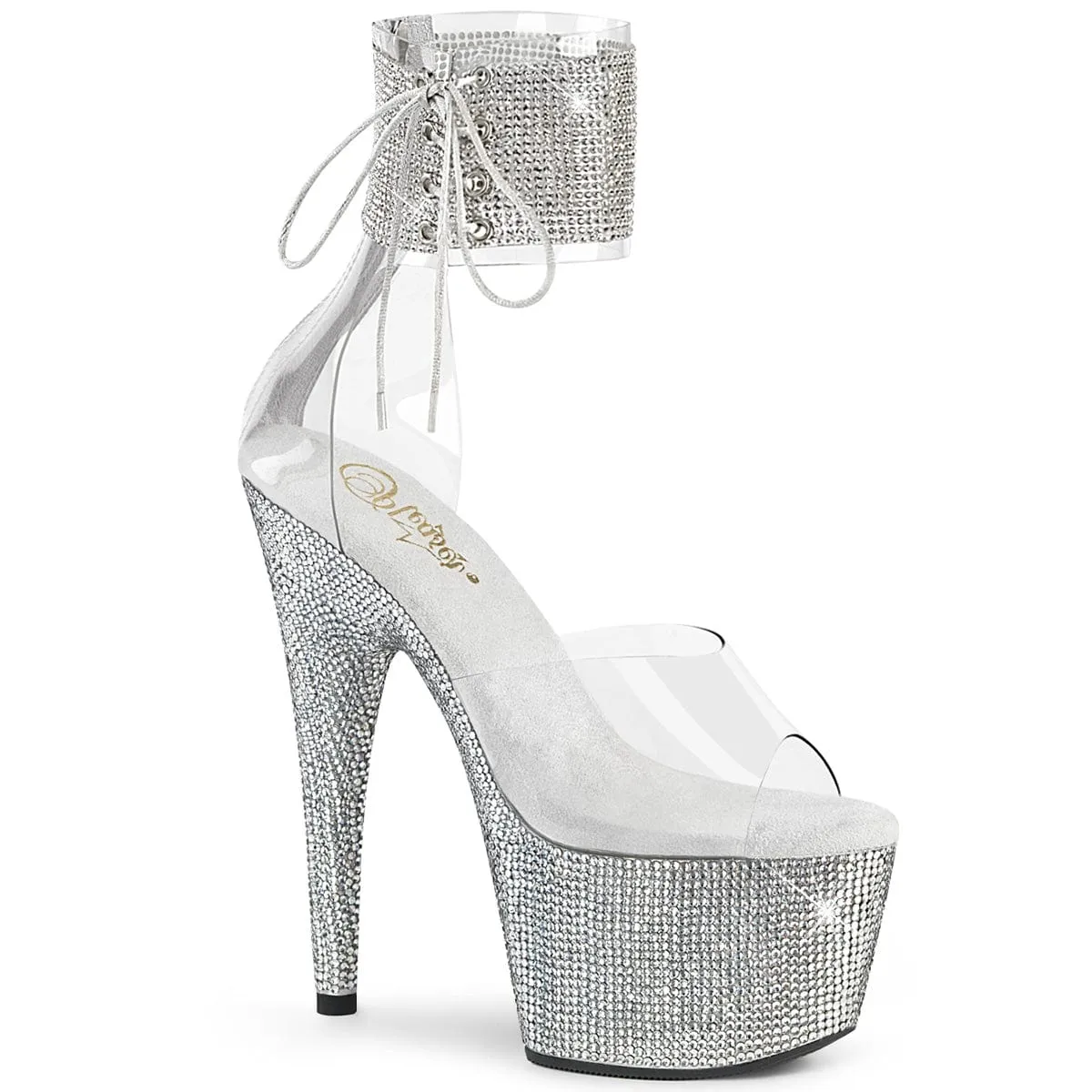 BEJEWELED-724RS Clear/Silver Rhinestones