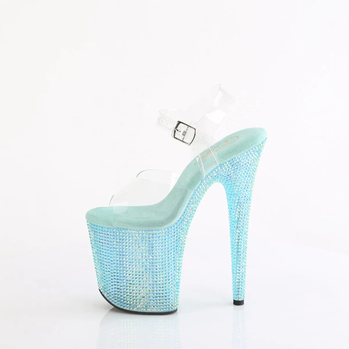 BEJEWELED-808RRS Clear/Aqua Rhinestones